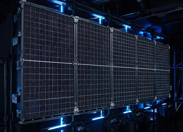 Fine pitch LED video wall cabinet detail