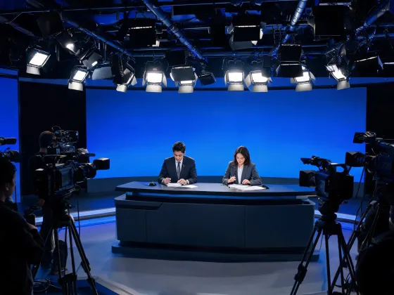 Broadcast studio LED backdrop