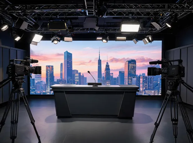Broadcast studio LED backdrop